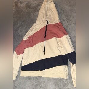 BKE Cream and Pink Knit Sweater